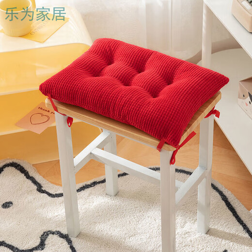 Qiaorui Seat Cushion with Four Seasons Thickened Plush Student Classroom Bench Rectangular Chair Butt Pad Soft Office Dining Chair Cushion Green 35*24cm Corn Kernel