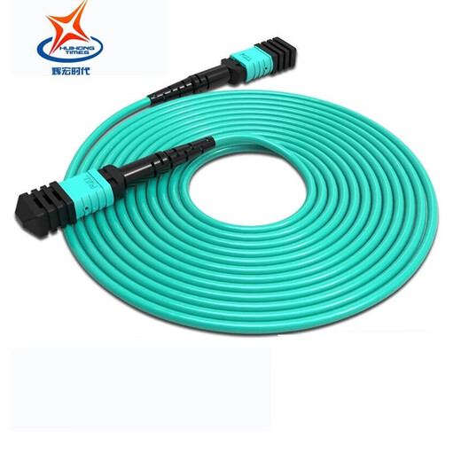 Huihong Times Faser-Optik-Jumper MPO-MPO/LC/FC8 CORE 12 CORE 24 CORE OM4 100 Gigabit Multimode 40G/100g/200g/400G Ein-minütiges Vier-optisches Modul Fasersprung MTP-Strahl optisch-Kabel MPO-MPO8 Core (OM3) 1 Meter