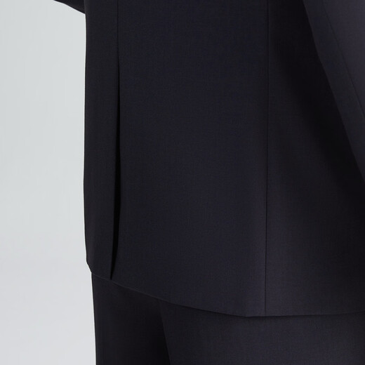 Qipai Easy Wear Men's Suit Spring and Summer Business Formal Antistatic Blended Suit Two-piece Set 1JC705 Dark Gray 48 A