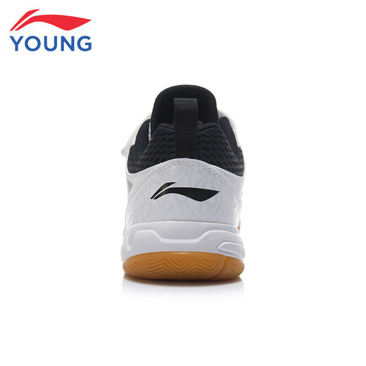 Li Ning 2025 New Product Almighty King Flying 3 JR Big Children's Wear-Resistant and Comfortable Badminton Training Shoes Children's Badminton Training Shoes Standard White 34 (210mm)