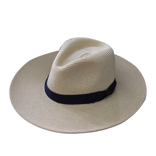 Oufandi large brim men's straw hat sun protection summer large sun hat women's outdoor large brim sun hat good off-white one size adjustable (55-60cm), with windproof rope
