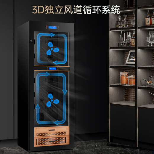 Huilai COMEBACK JK168 cigar cabinet multi-function dual temperature dual control moisturizing refrigeration constant temperature and humidity red wine and tea integrated cabinet 1.80 meters red wine tea cigar