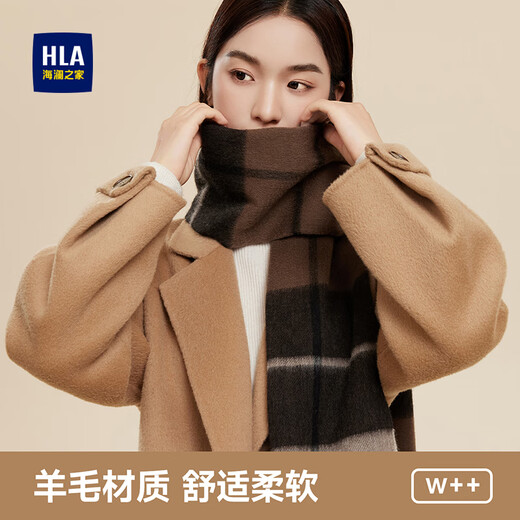 Hailan Home Scarf Men's Winter Warm Wool Scarf Female Couple Valentine's Day Birthday Gift for Boyfriend Husband Maillard Style-Temperament Brown