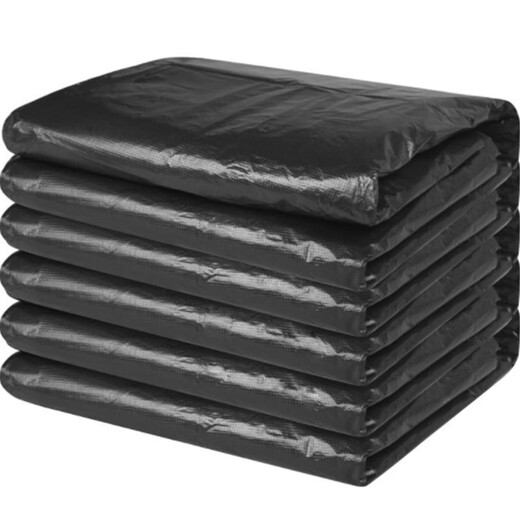 冰禹 BYQ-675 环卫物业加厚垃圾袋 大号垃圾袋黑色塑料袋（100个）120*140cm平口款