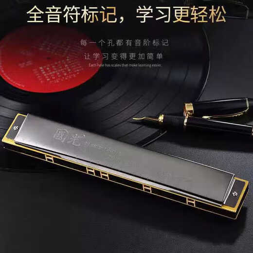 Guguang Shanghai Guguang 28 Estrés armónica Adulto Profesional Desempeño Polyphonic C-Tune Estudiantes Autoestudio Azules Azules Polyphonic + Original Estándar con símbolo fonético