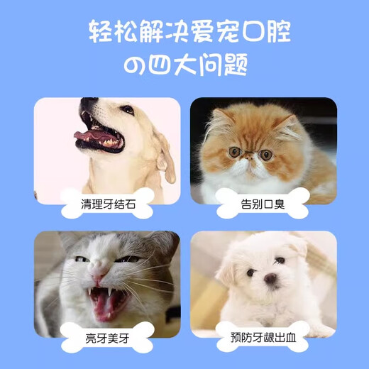 Food grade toothpaste, pet toothpaste to remove bad breath, edible cat and dog toothbrush care products, pet toothpaste-beef flavor 70g-2 boxes