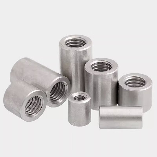 Bingneng 304 stainless steel fine tooth heightening and lengthening hexagonal nut cylindrical joint screw nut butt connection nut column hexagonal M16*1*30*S22 2 pieces