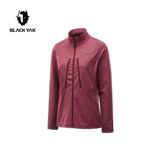 BLACK YAK 布来亚克秋季女士户外休闲立领弹力针织红色夹克FLW684 黑灰色 170/92A