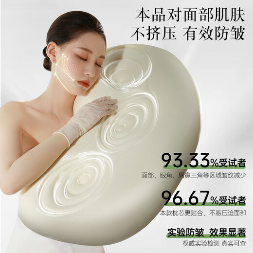 Jiu Doctor's tight plastic turbine pillows, a pair of memory foam pillow core, a pillow case gift box, bio-based structure, anti-wrinkle, large size 66*38*12cm (one pair) green