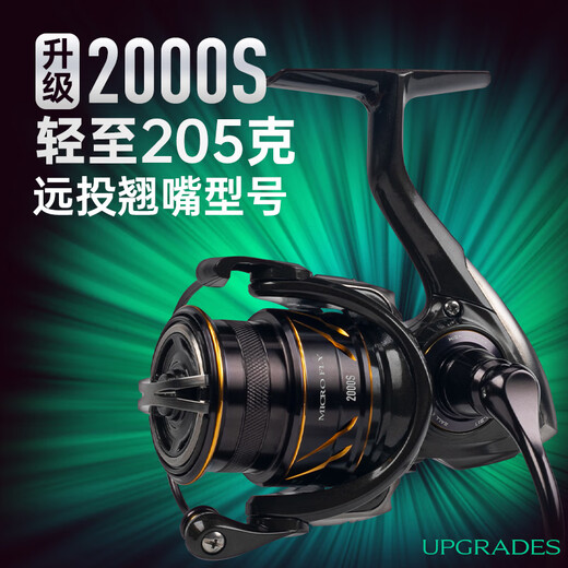 King Lua micro-flying spinning wheel long-range micro-object deep and shallow line cup oblique mouth Lua wheel sea fishing rock fishing tilt mouth fishing wheel 2000S
