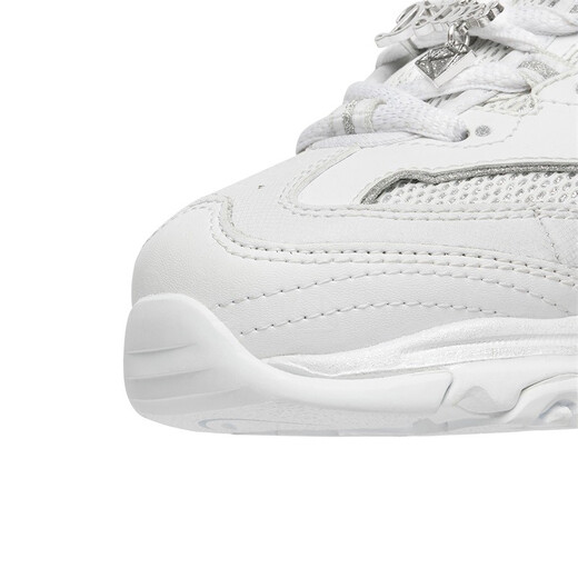 Skechers 10-jähriges Jubiläum Diamant Gedenkausgabe Panda Schuhe gepolsterte Sport- und Freizeitschuhe hochwertige atmungsaktive Daddy-Schuhe Frauen 12241/WSL Diamond Model-White/Silber 38 38