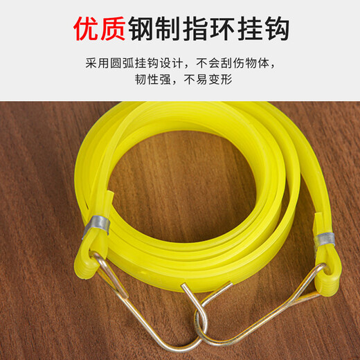 铸固 牛筋行李绳 摩托车牛筋绑带弹力绳行李绳捆扎带电动车后备箱松紧带快递绳皮筋 1米 牛筋绑带【5条】