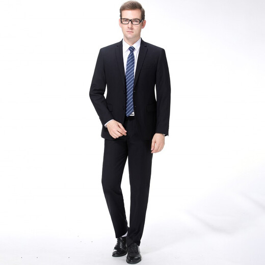 Hong Kong Classic Car Business formeller Anzuganzug Anzug Hersteller Anzug Bräutigam Best Man Hochzeitskleid Marke mittleren Alters Middle Color Wolle Anzug High -End -Jacke regulärer Stil 9721 Stil - Marineblau 185/100a - Hosengröße bitte hinterlassen