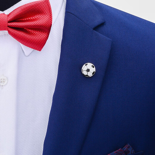 Suit pin high-end luxury men's sweater accessories collar British style metal badge Chinese style Christmas simple silver glossy fox head brooch 16x22mm