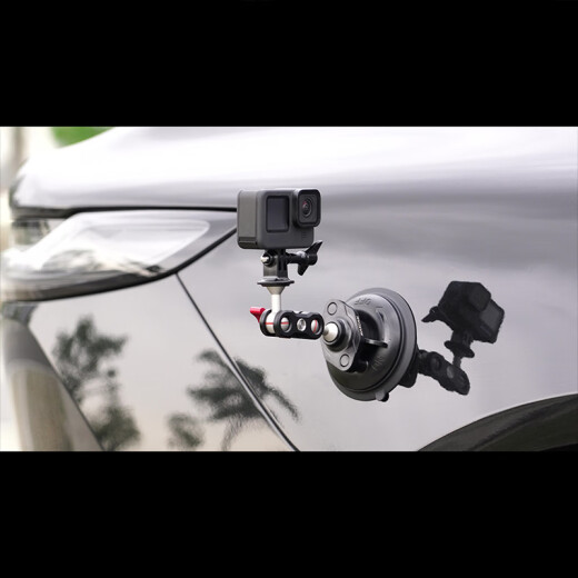MAXCAM is suitable for DJI Action 4/3 Lingmou 2 sports camera gopro12109 automotive aluminum alloy suction cup PRO glass fixed micro single off-road bracket strap accessories