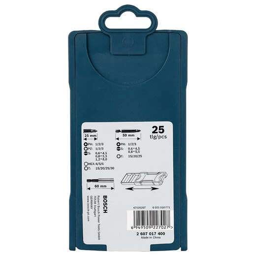 Bosch (BOSCH) small whirlwind easy-to-handle 25-piece X-shaped screwdriver bit set 25-piece X-shaped box