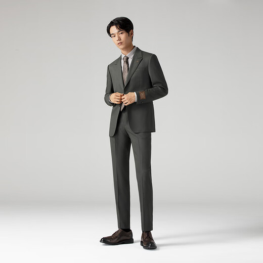 VICUTU suit men's autumn business casual commuting fashion versatile suit fit gray black top 180/100B