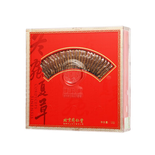 Tongrentang Пекин Tongrentang Cordyceps Gift Box-2412G Cordyceps Подарок высококачественный подарок для подарочной коробки для отдыха старейшины