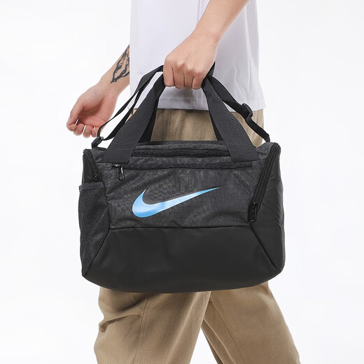 NIKE耐克单肩包运动桶包斜跨包休闲旅行训练健身单肩包 BA5567-010 酷黑色
