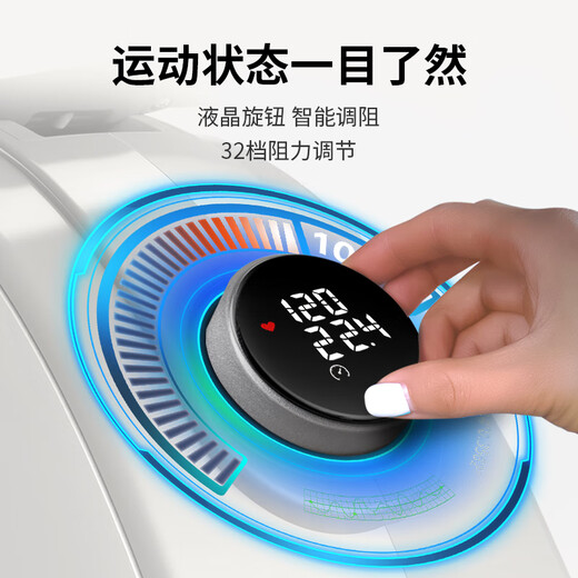 Moby magnetic resistance rowing machine electromagnetic control monorail household equipment silent rowing machine Xiaomo LUKA Luka white 32-speed resistance adjustment vertical storage can be connected to Apple Huawei handset
