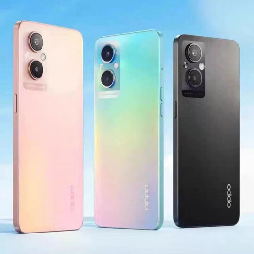 OPPOA96 Mobiltelefon 5G Smart Android Mobiltelefon Snapdragon 695 Game Student Photo Long Battery Life Backup 9.8 Neuer A96 Night Dream Black/Face Unlock, 8 GB+256 GB Einzelcode