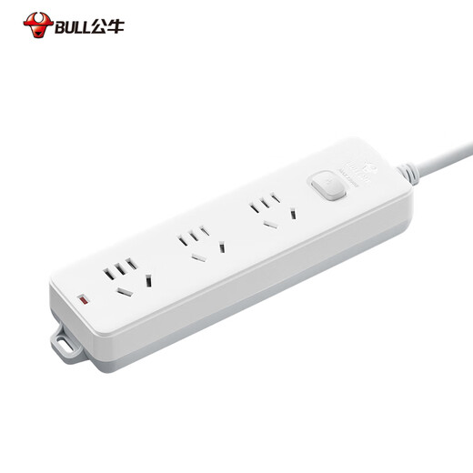 BULL socket with child protection door/new national standard socket/row/socket/GN-212 three-position master control, total length 1.8M