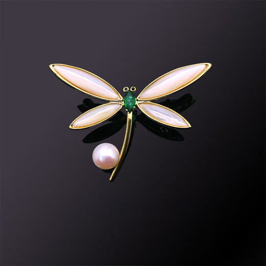 SNQP official quality Swarovski craft 2025 new dragonfly brooch for women high-end light dragonfly gold style