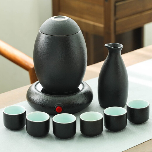 Shilu Japanese-style household half Jin Jin is equal to 0.5 kg ceramic wine warmer hot wine pot sake rice wine warmer white wine cup set wine cup large wine vessel 175ml