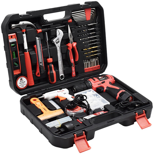 Kraftwell 122 часа литийная батарея Drill Daily Daily Homemest Tool Box Set Distrly Tool Set P3028A 126 штук