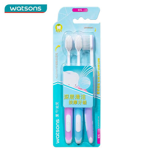Watsons Flexible Filament Soft Bristle Brush Head 3 Supports Gum Protection, Anti-moth, Improves Oral Odor