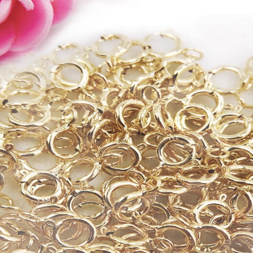 18k gold spring buckle, colored gold AU750 necklace bracelet buckle head with yellow gold and rose gold, platinum universal buckle connector, 18K gold 5.5mm spring buckle