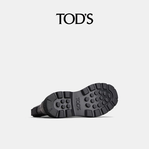 TOD S End of Season Special TOD S Official Men's Leather Ankle Boots Sleeve Short Boots Fashion Casual Boots Men's Shoes Black 42