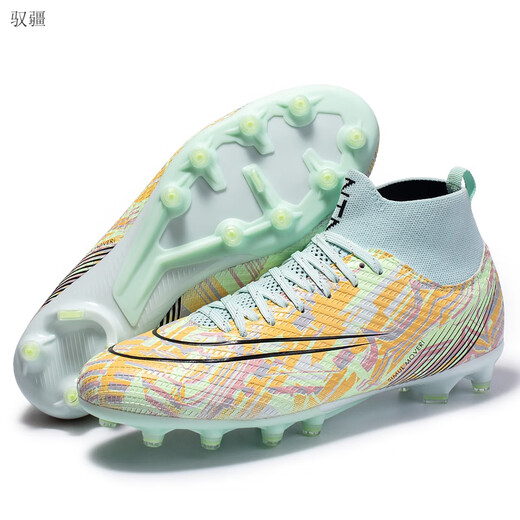 
YUJIANG new football shoes for men and women adult assassin poison bee boys and children students training shoes 761 long nail black 39