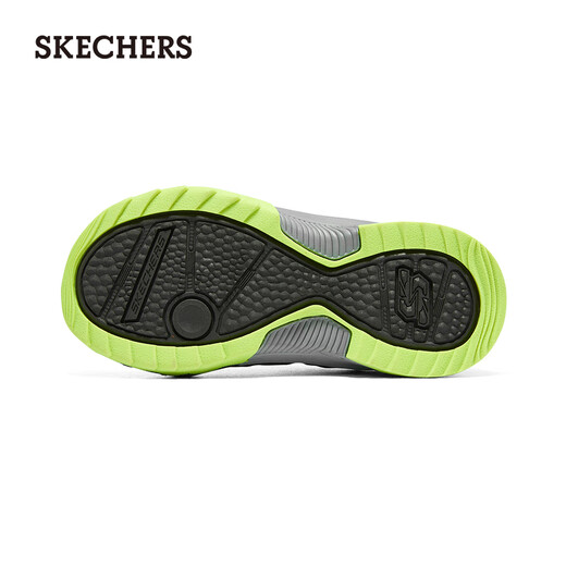 Skechers new summer children's shoes, men's fashionable fisherman shoes, toe-cap sandals, children's beach shoes, lightweight and breathable, black/blue/lemon/BBLM size 28.5