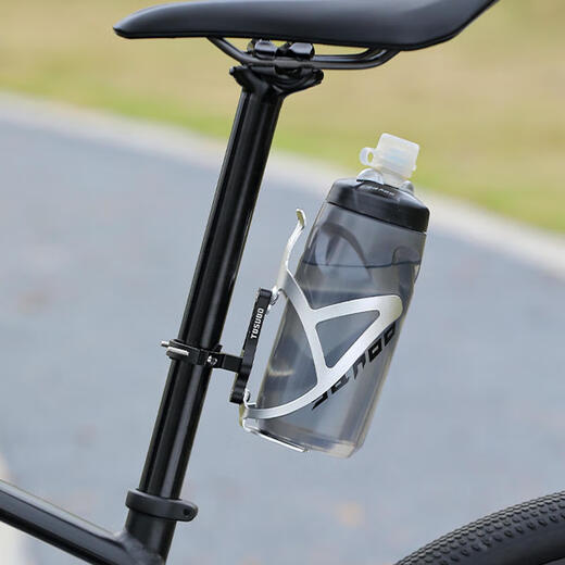 Captain Tas Bicycle Water Bottle Cage Converter Seat Road Mountain Bike Aluminum Alloy Water Cup Holder Outdoor Cycling Equipment Accessories Conversion Base - Black