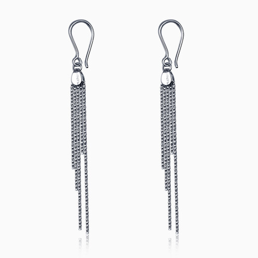 Pt.Charm platinum earrings for women pt950 platinum earrings urban fashion light luxury long tassel earrings in stock national inspection certificate 3.4-3.5 grams a pair