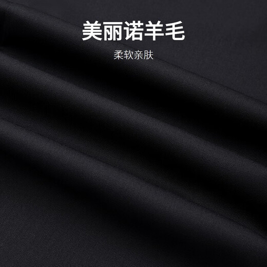 金利来【可机洗羊毛】春夏新款西装男婚礼修身正装商务休闲外套西服 双开衩-EZTG30936012-黑色-99 56 A