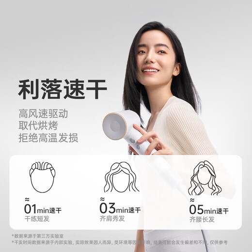 Laifen high-speed hair dryer, quick-drying household hair dryer, negative ion hair care, low noise hair dryer, SE light blue