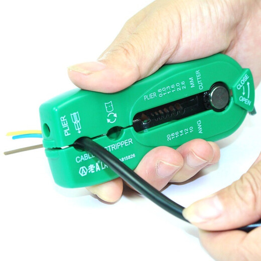 山头林村老 剥线钳电缆剥皮器掌上型多功能对孔式剥线器 15826