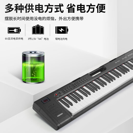 俏娃宝贝（QIAO WA BAO BEI）儿童电子琴初学6到12岁玩具女孩钢琴3生日礼物成人家用教学音乐器 94CM充电61键钢琴键电子琴+琴架