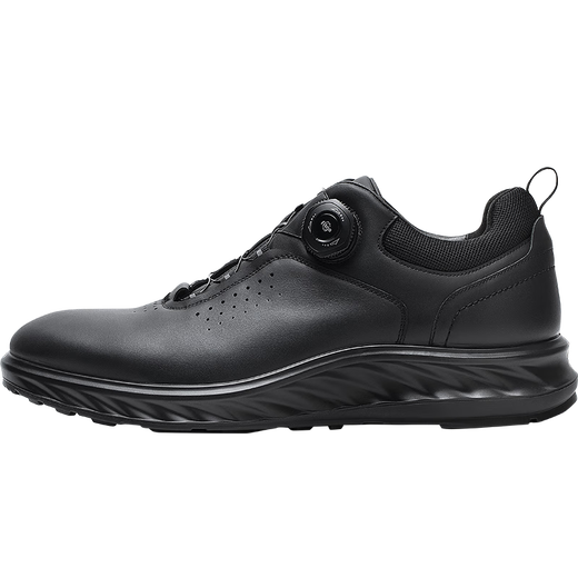 Qimian (QIMIAN) Jinyiwei sweat-free and dry business casual sports leather shoes for men's trendy cowhide leather versatile fashion commuting shoes Uni719U01 black 40