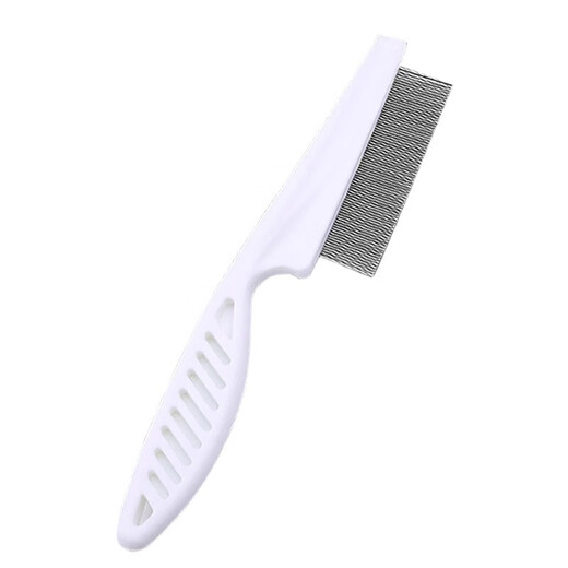 Bellega cat comb, dog mouth hair needle comb, straight comb to remove floating hair, dense tooth comb to remove fleas and dander, eye corner cleaning artifact, white small size