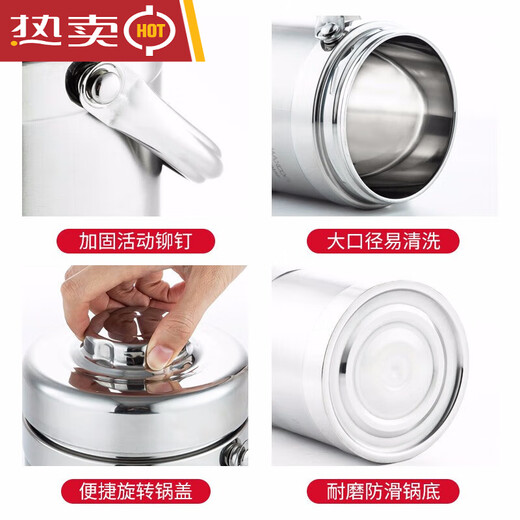 Yingtang 304 Edelstahl -Isolierung Pot, tragbarer Isolierhebeetopf, Büroangestellte mit großer Kapazität 1,8L -MCTG9274 (Upgraded -Modell)