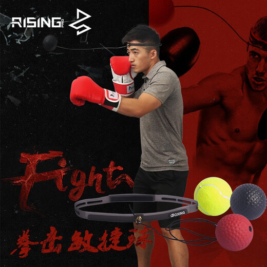 RISING boxing speed ball head-mounted reaction ball agility training reaction target fighting magic ball decompression vent ball set one