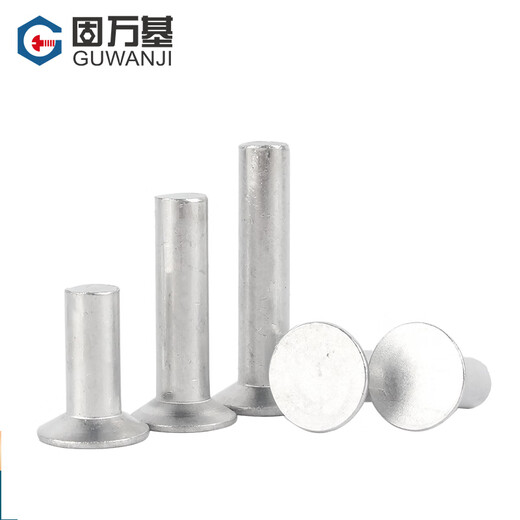 固万基 沉头铆钉GB 869 不锈钢304沉头实心铆钉铝平帽敲击式平锥头铜卯钉紧固件大全 M4x6[200个]铝