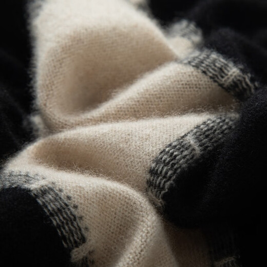 Pash Cashmere Sweater Women's 100% Cashmere Autumn and Winter V-neck Single Yarn Loose Striped Knitted Sweater TY-3134 Green Velvet + Black One Size