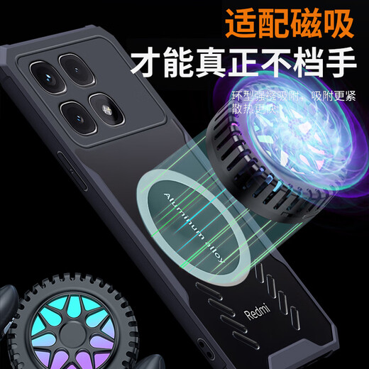 Freeson is suitable for Xiaomi Redmi K70 Supreme Edition Detainet Phone Shell Protection Case Loster All -Container Anti -Frade Corporal Anti -Collisle Simple and Transparent Magnetic Magnetic Detainer Black