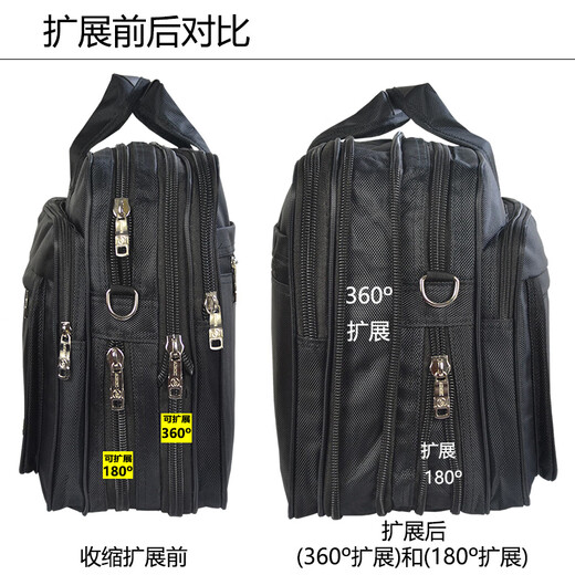 Zongpu Tool Kit Men's Large Capacity Hardware Repair Kit Wear-Resistant Handbag Thickened Multi-Function Computer Men's Black Black Larger and Widener