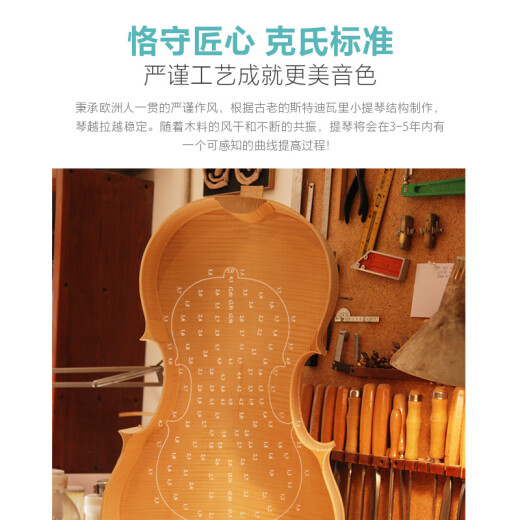 克莉丝蒂娜（Christina） V08C小提琴专业考级进阶手工实木独板演奏成人学生儿童初学入门 1/2身高130cm以上