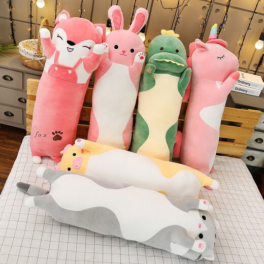 Princess Bear Pillow Girl Doll Long Strip mignon poupée somnifère coussin jouet peluche tissu dessin animé animal Unicorn 70 cm